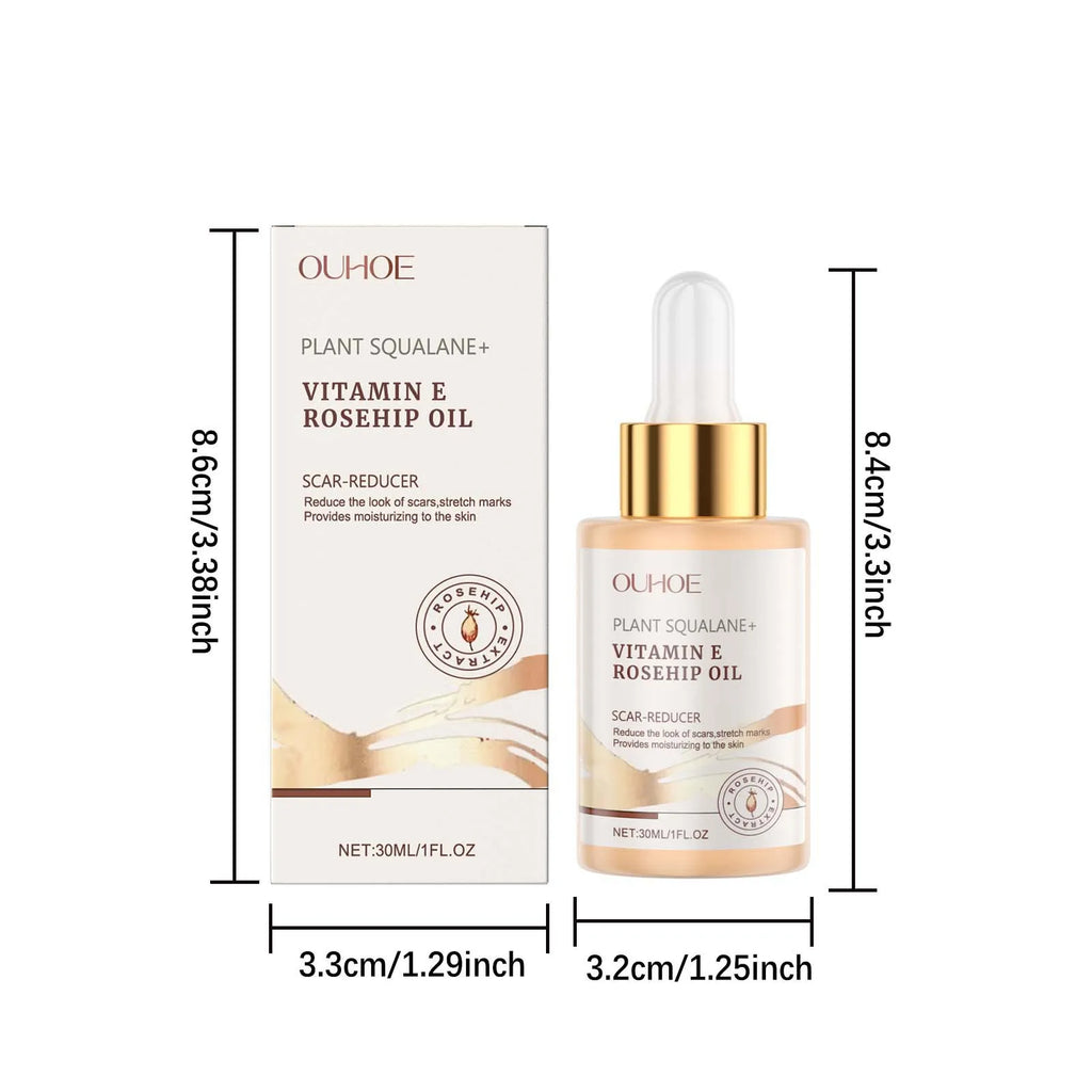Moisturizing Squalane Rosehip Face Oil Lifting Firming Fade Fine Lines Smoothing Nourishing Skin Rejuvenation Facial Care Oil Qme