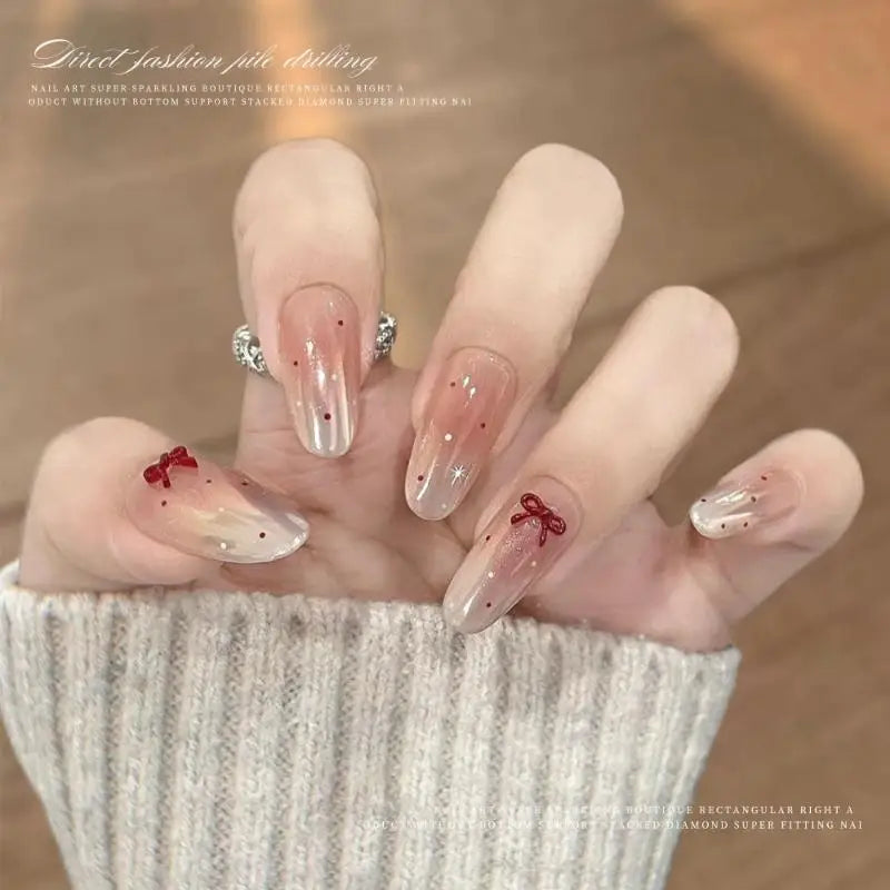 12 Grids Box Diy Manicure Decoration Supplies Accessories Bow Nail Qme