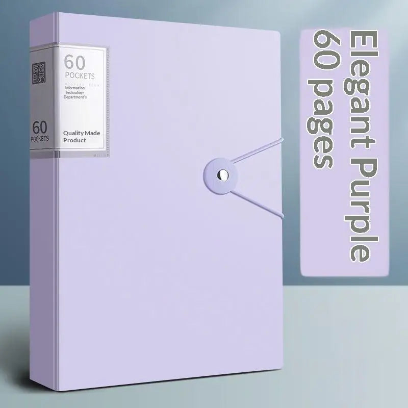 PP Transparency Waterproof Insert Brochure 60 100 Pocket A4 File Qme Purple 100 Pocket