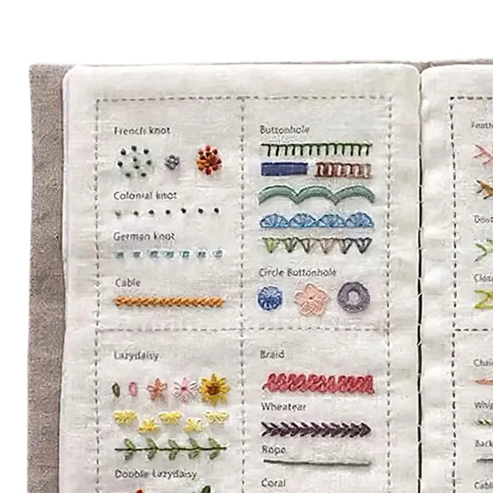 Creative Sewing Book, Enthusiasts & Beginners Embroidery Instructions Book for DIY Sewing Kit, Creative Embroidery Stitches Book Qme