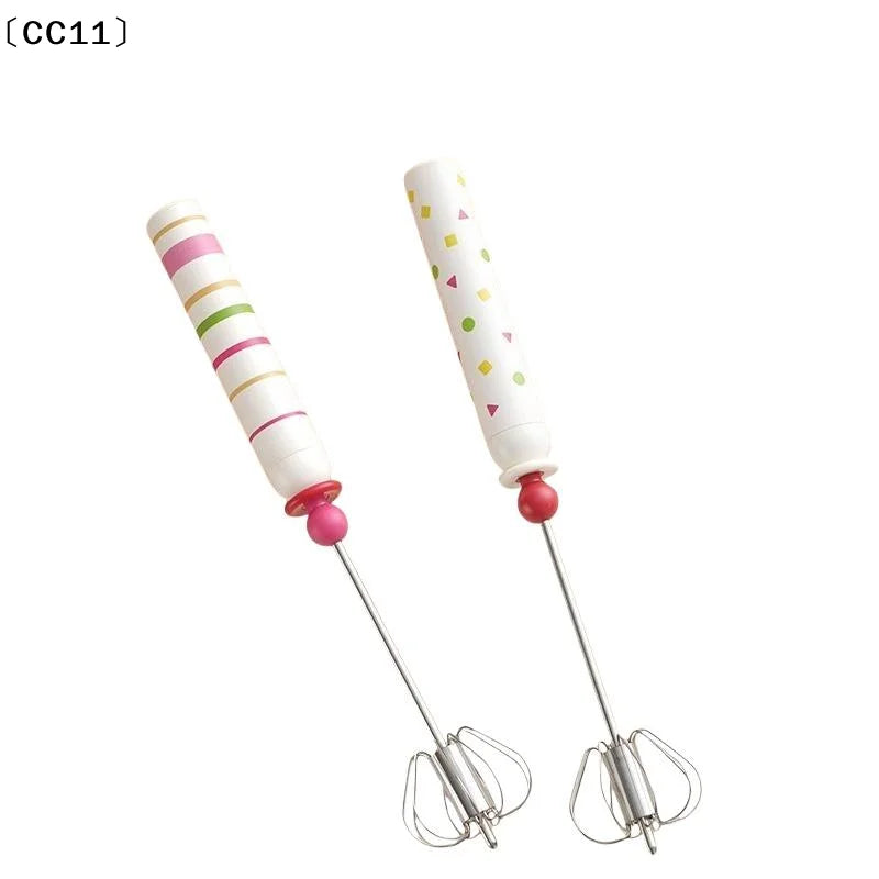 Household Semi-automatic Egg Beater Stainless Steel Cream Manual Qme