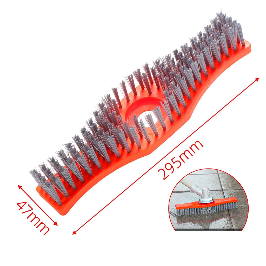 Lawn Mower Cleaning Brush High-Efficiency Adjustable Handle Weed Remover Tool for Deck Garden Yard Floor Patio Farm Tile Grout Qme