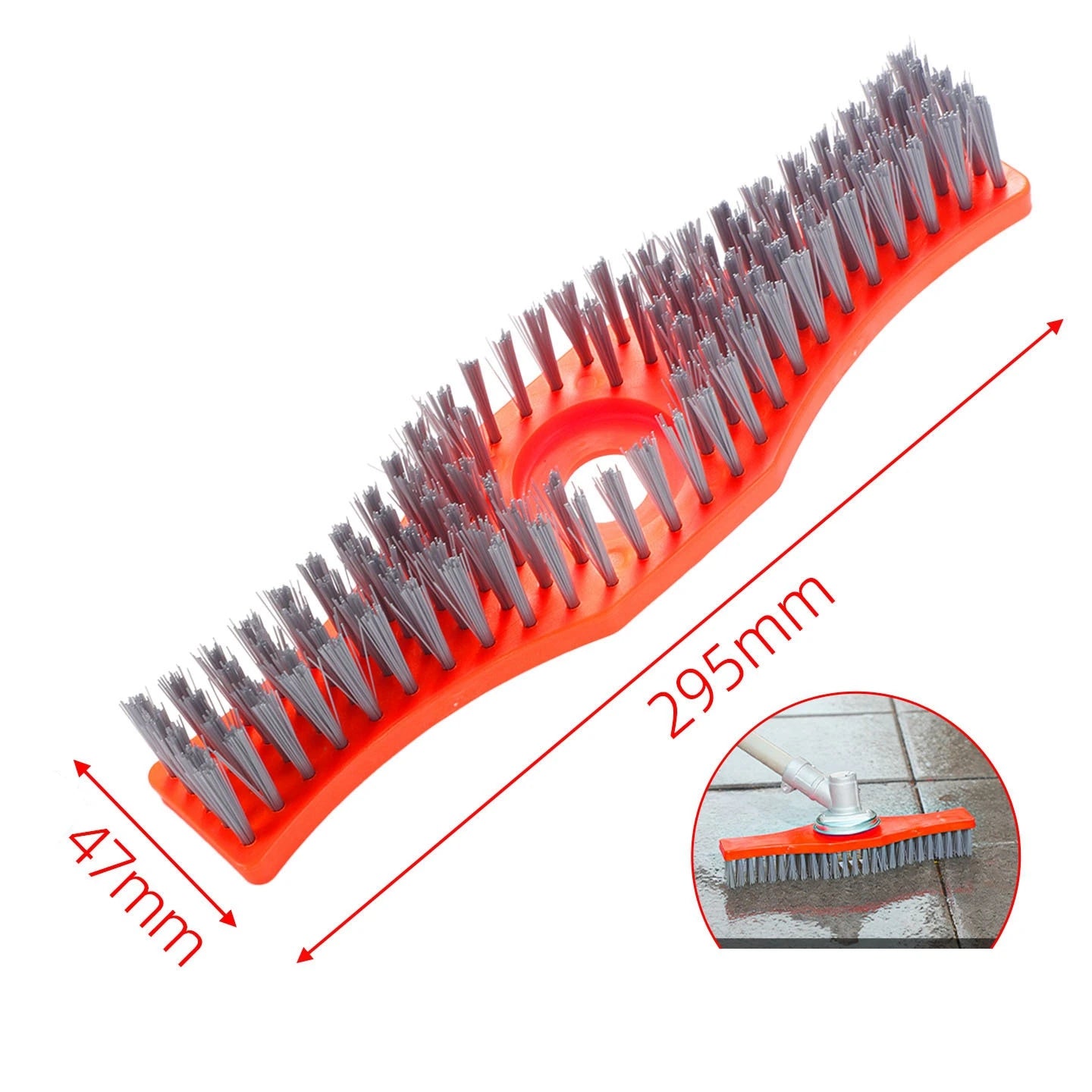 Lawn Mower Cleaning Brush High-Efficiency Adjustable Handle Weed Remover Tool for Deck Garden Yard Floor Patio Farm Tile Grout Qme