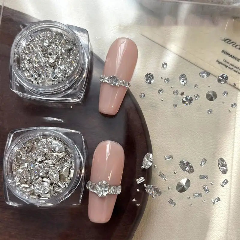 3D Nail Art Rhinestone Assemble Heart Butterfly Flatback Glass Qme