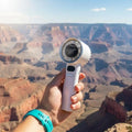 Summer 120-speed Turbine Mini Fan USB Rechargeable High-power Outdoor Qme one size White