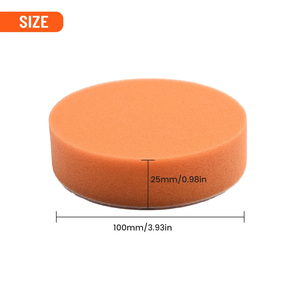 4 Pcs/Set 4inch (100mm )Sponge Polishing Pad Polishing Buffing Pad Flat Sponge Waxing For Pads Cleaning Tools Reusable Qme