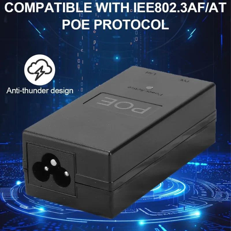 POE Power Supply 24V/48V 0.5A/1A Module 65W/90W High Power for Network Cameras Security Systems Qme