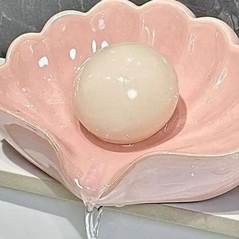Personalized Creativity Bathroom Soap Dishes Plastic Shell Soap Box Toilet Shelf Soap Box Household Washbasin Soaps Drain Rack Qme