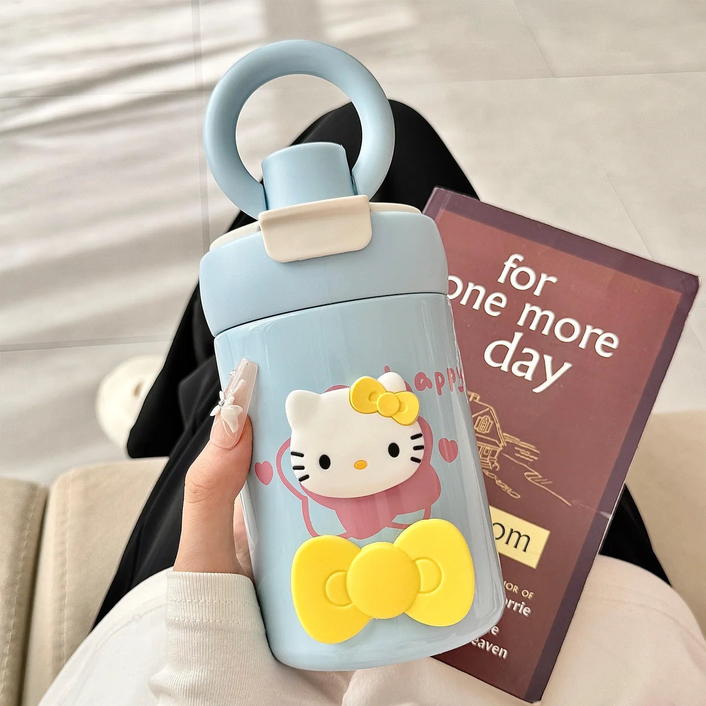 Hello Kitty Stylish Insulated Cup Cute Large-capacity Girls Dual-use Qme 4 500ml