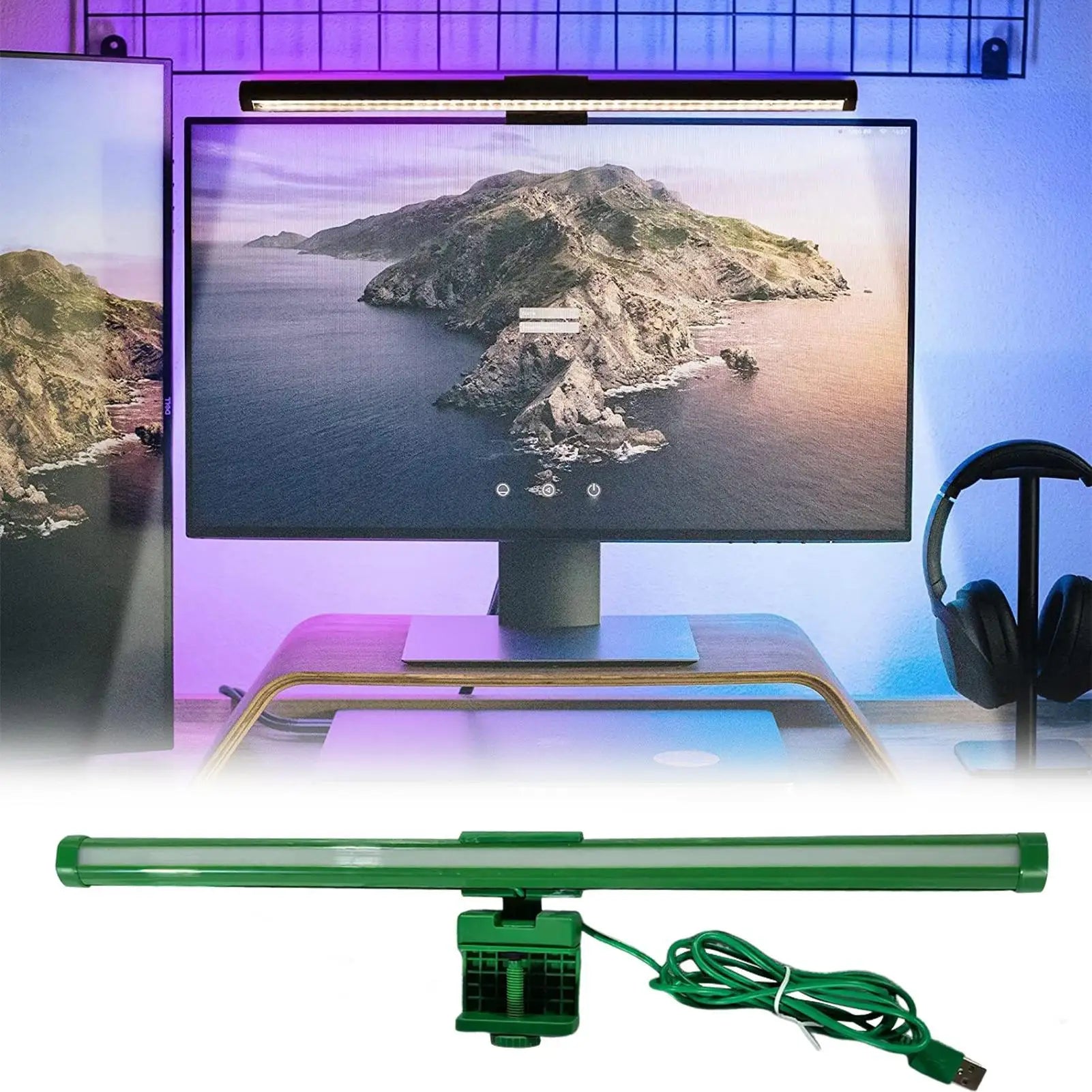 Monitor Light 3 Colors Adjustable Lamp Anti-glare Screen Lights Qme