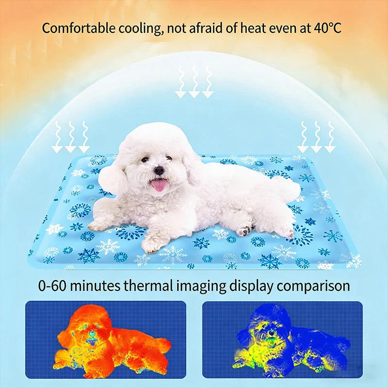 Single Use Cool Soft Ice Cushion Pet Mat Summer Cooling Pad Qme