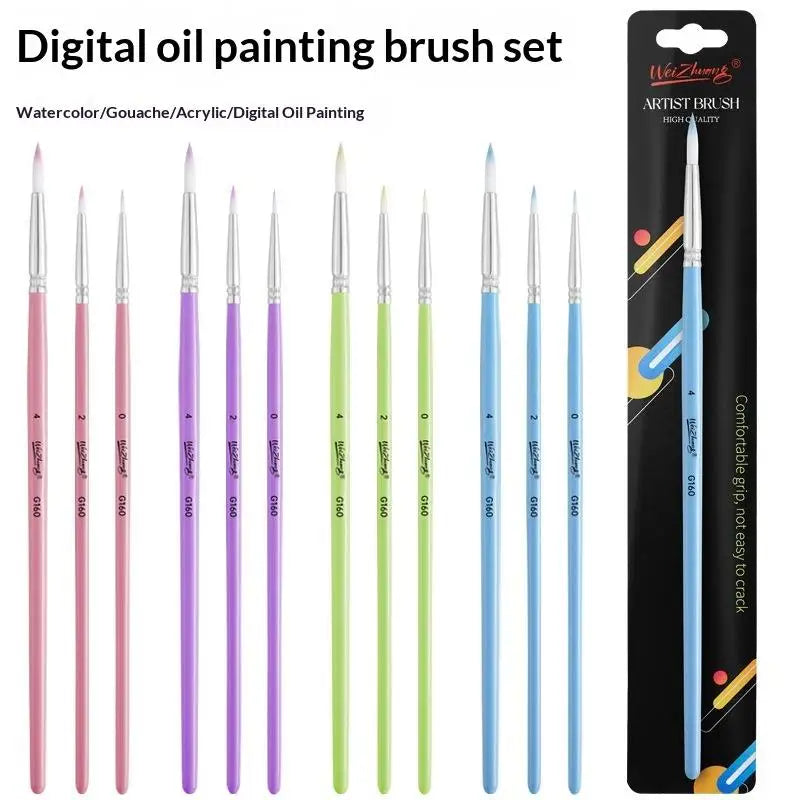 Fine Hand Painted Thin Hook Line Pen Nylon Brush Art Supplies Drawing Qme