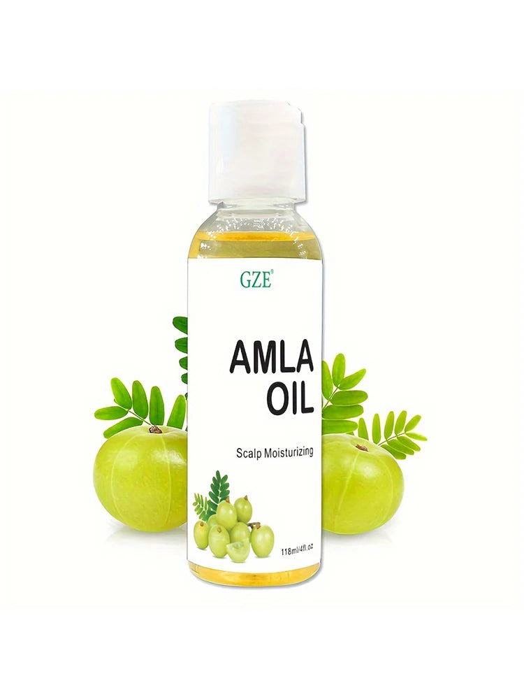 GZE Amla Hair Oil For Healthy Hair Shine and Moisturized Scalp, Indian Hair Oil for Men and Women, Bio Oil for Hair Qme GZE044