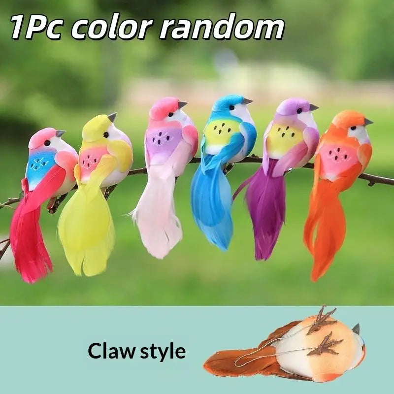 3D Fake Craft Birds Artificial Foam Feathers Birds Birthday Party Decorations Home Garden Wedding Decoration Qme A2