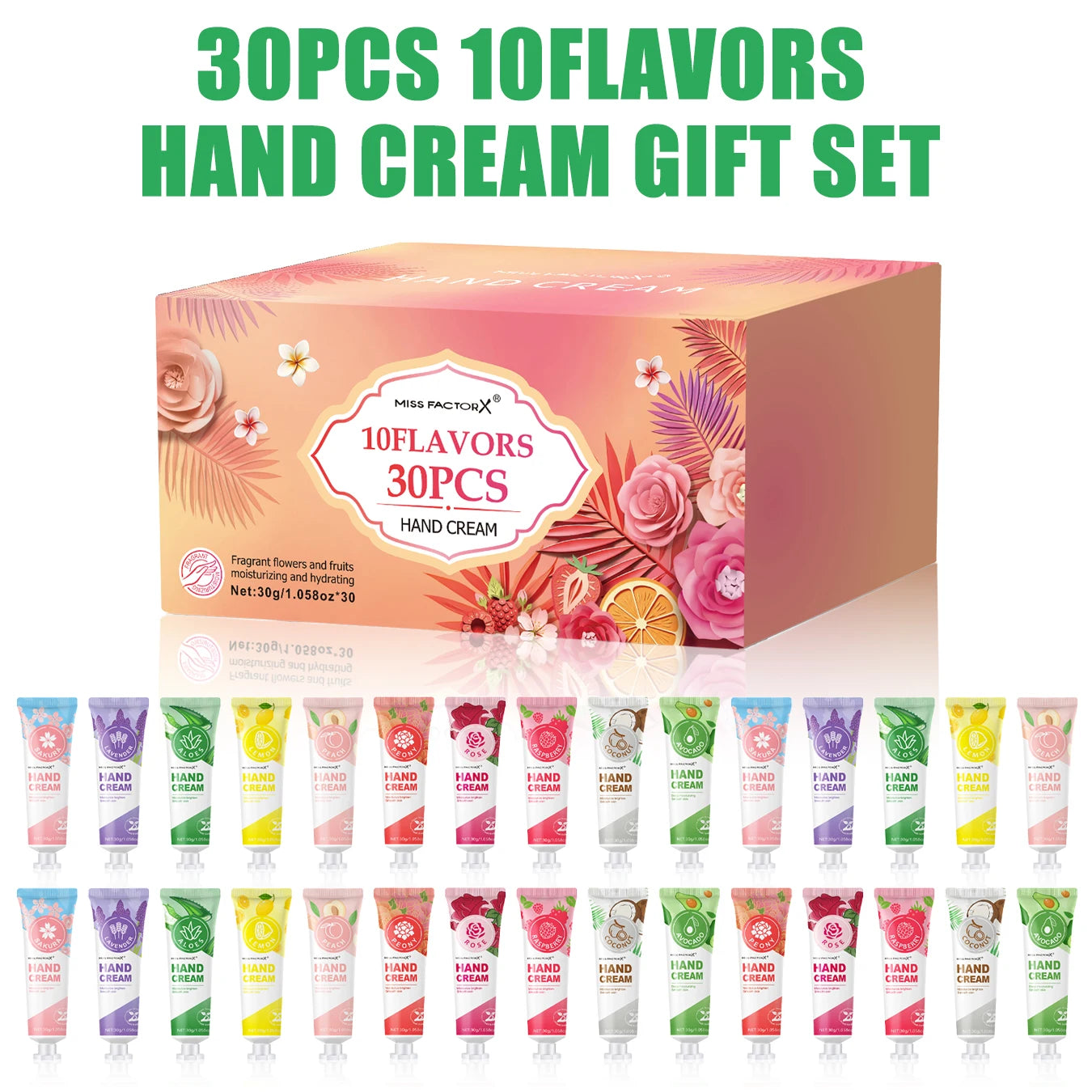 30 Pack Scented Hand Cream Gift Kit, Non Greasy Hydrating Lotion, Daily Hand Care for Home Travel and Holiday Gifts Qme Default Title