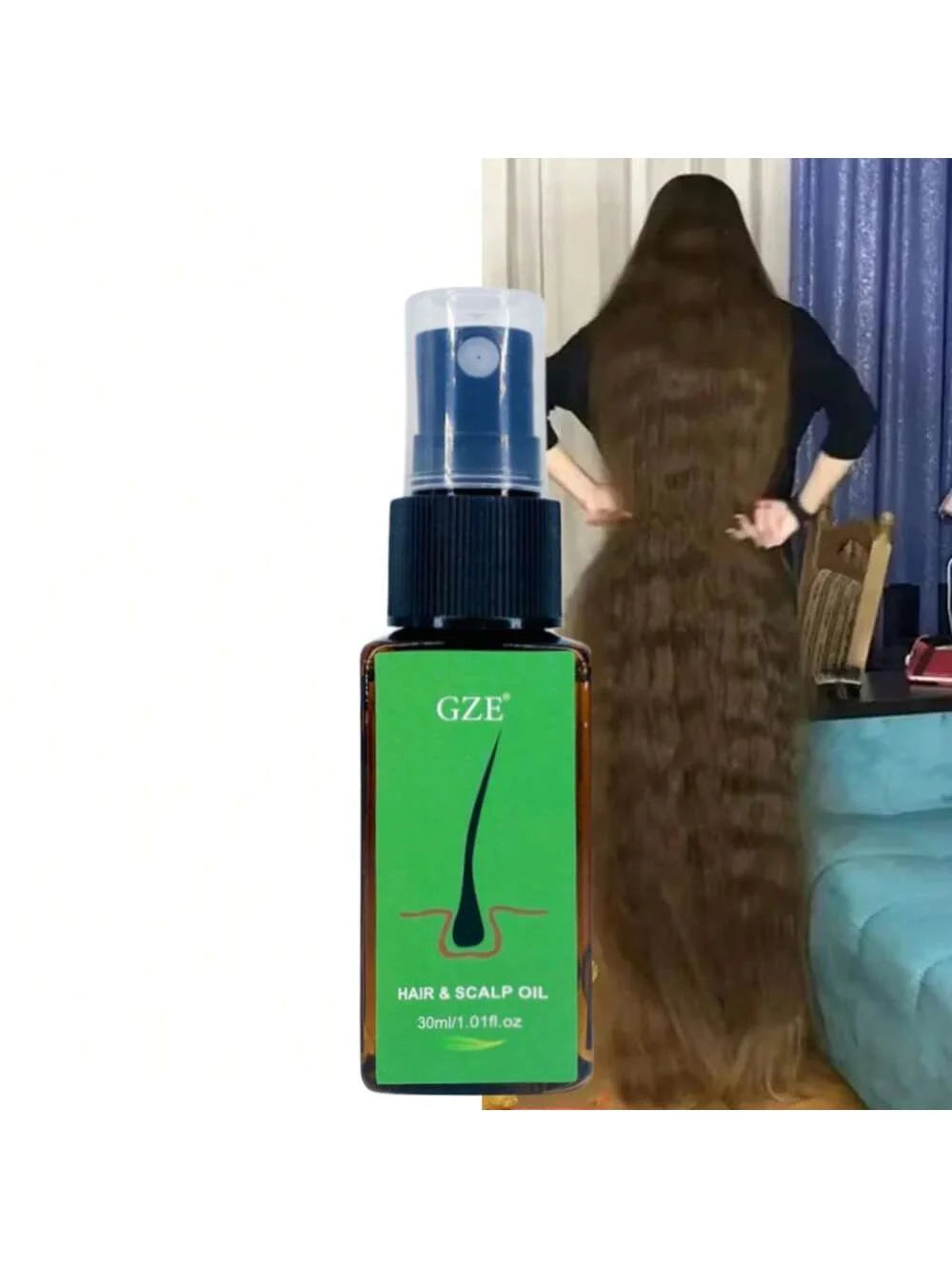 3 Pack GZE Hair & Scalp Oil Hair Serum Oil Strong Hair For Dry Hair Qme