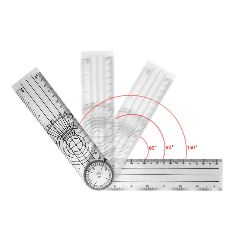 0- 360 Degree Goniometer Angle Medical Spinal Ruler Inclinometer Qme