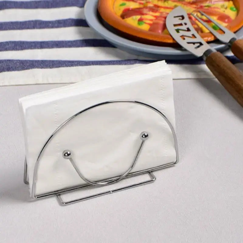 Metal Iron Napkin Holder Paper Drawer Storage Bracket Organizer Qme