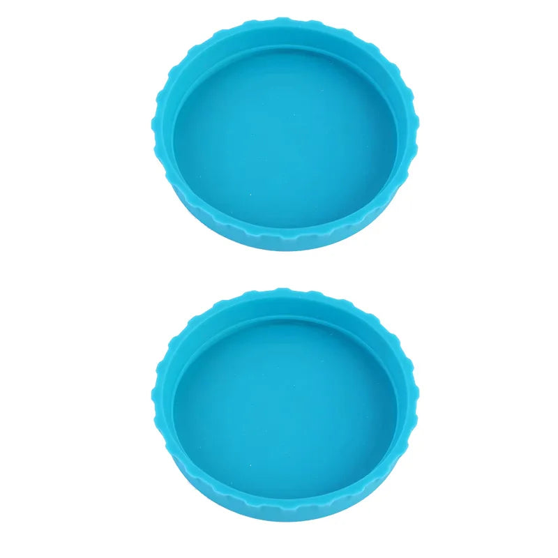 Drink Can Stopper Cans Seal Soft Leak-proof Silicone Water Cup Accessories Can Cover Drinks Reusable Drinking Utensils Beer Qme Blue 2pcs
