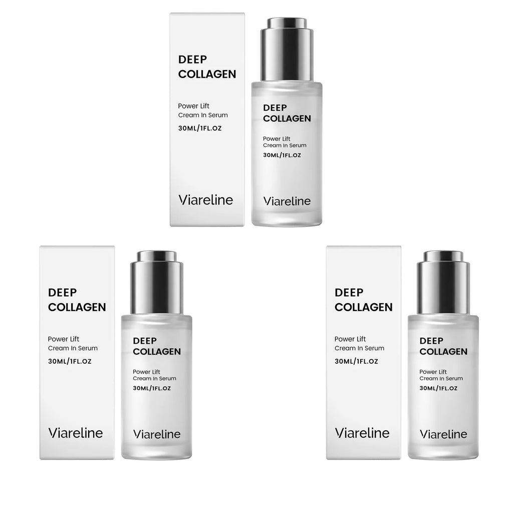 Viareline Lift Serum Cream Anti Wrinkles Fades Fine Lines Improve Sagging Brighten Skin Elasticity Boost Moisturizing Face Serum Qme 3 X 30ml Boxed