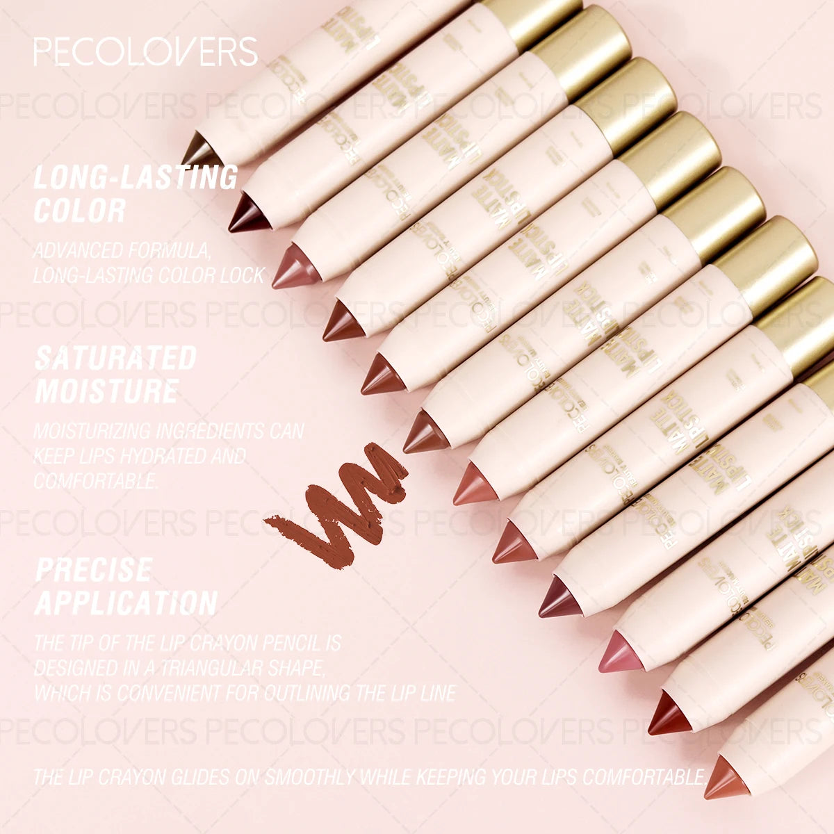 Multi Lipliner Plump Charming Lips Waterproof Sweat Resistant Qme