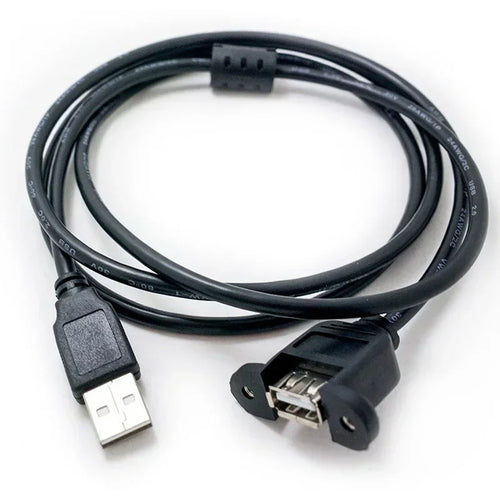 5pcs 1.5m USB 2.0 Extension Cable for Data Transfer with Screw Mounting Hole for Secure Fixed Connection for PC Printer Device Qme