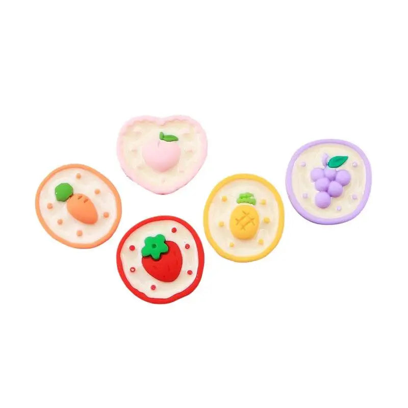5pcs Fruit Cartoon Resin Flatback Diy Phone Case Charms Resin Accessoreis Diy Jewelry Craft Decoration Accessories Qme