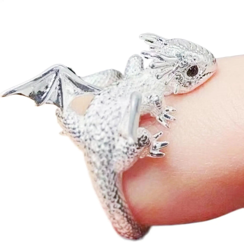 Dragon Crochet Ring Crocheting Rings for Tension Adjustable Dragon Crochet Ring Finger Yarn Knitting Tension Ring for Women Qme