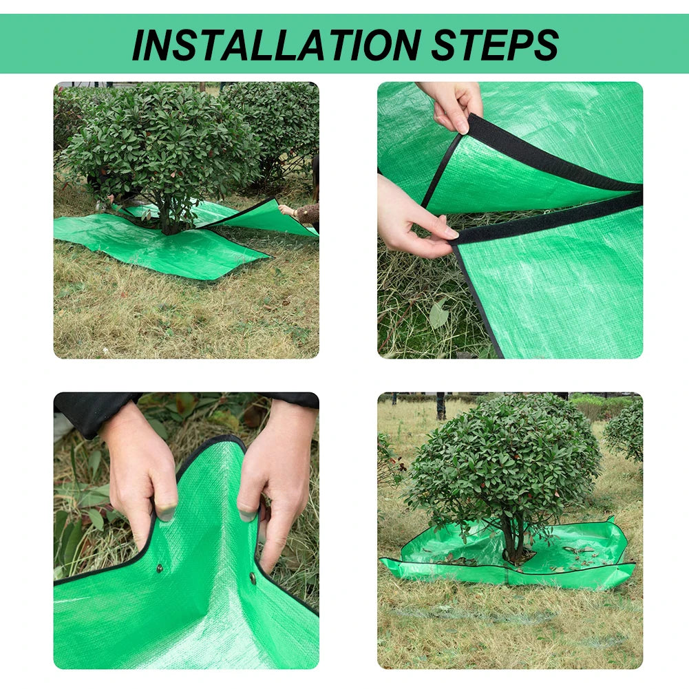 Plant Trimming Tarp Outdoor Leaf Storage Mat Easy Clean Garden Blanket Pruning Cleanup Mat Foldable Garden Tarp Qme