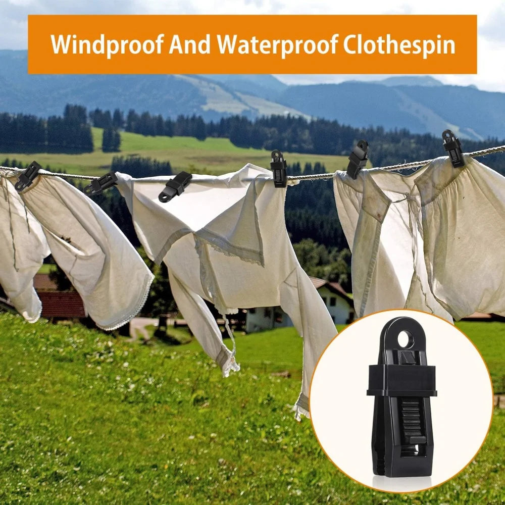 5/10/30/50pcs Camping Tent Windproof Fixing Clip Outdoor Canopy Tarpaulin Fixed Strap Hook Clip Camping Equipment Accessories Qme