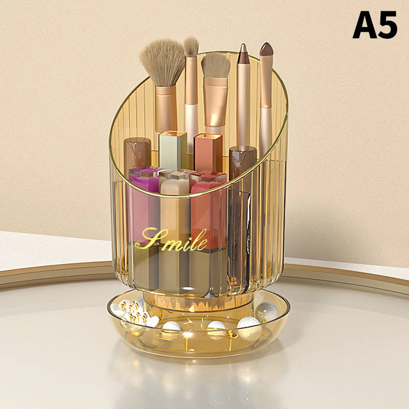 Lipstick Eyebrow Pencil Holder Eye Shadow Storage Box 360 Rotating Qme A5