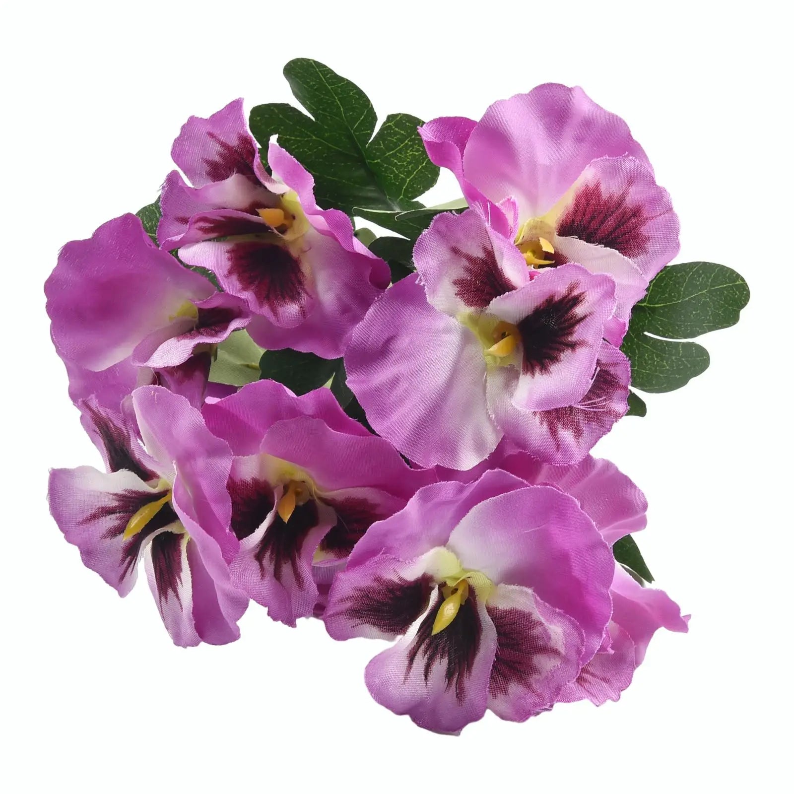 10 Heads Artificial Pansy Fake Flower European Multicolor Fake Bridal Flower Bouquet Wedding Home Party Decoration Flowers Qme Purple