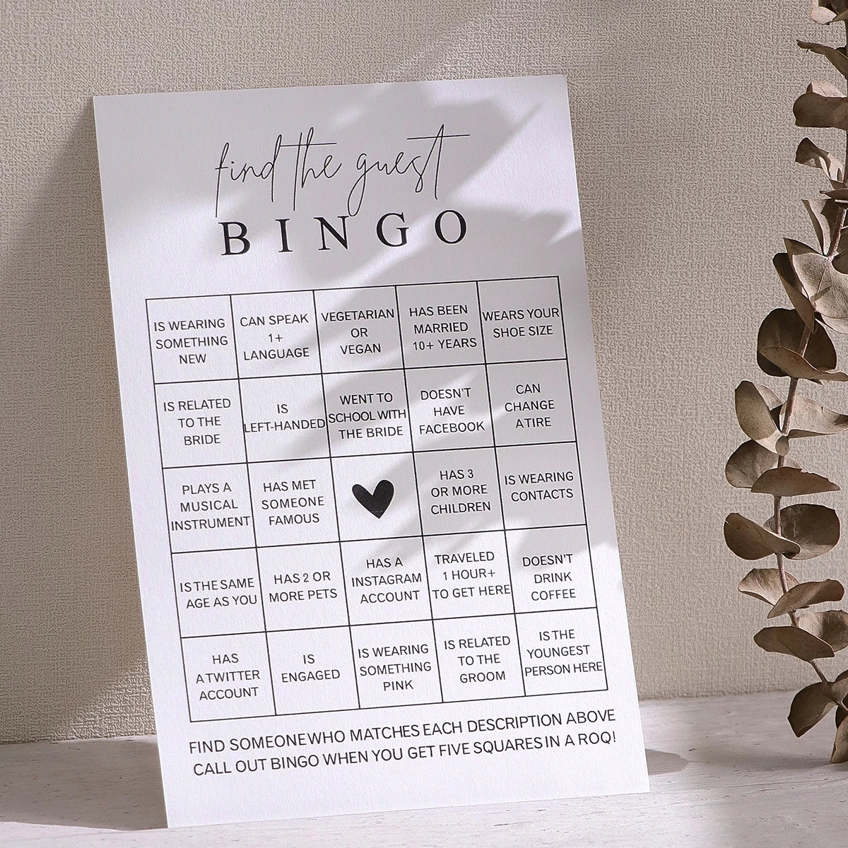 10/20 Piece Find Your Guest Bingo Game (10 Cards) Fun Bridal Shower Game Activity, Bridal Shower, Wedding Decorations, Rehear Qme