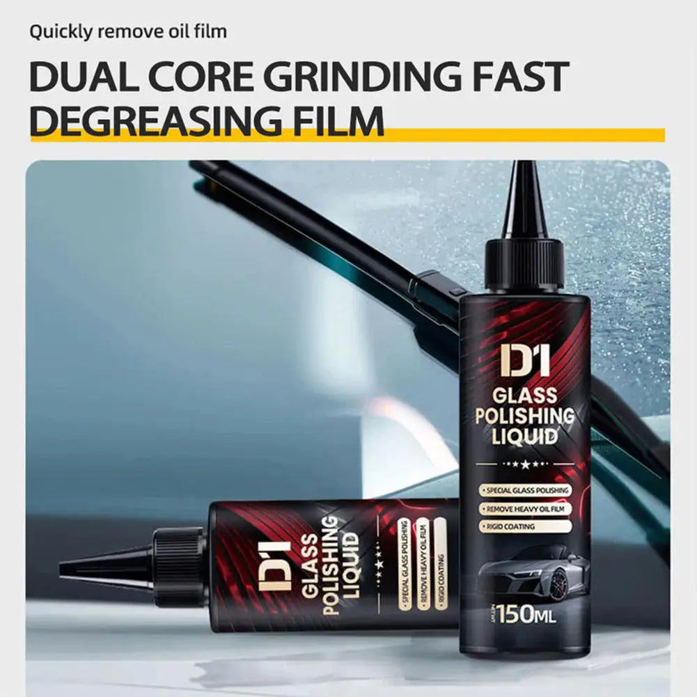 CAR Glass Polishing Paste High Gloss Oil Film Remover for Auto Windshield Home Windows Safe Formula Long Lasting Shine Cleaner Qme