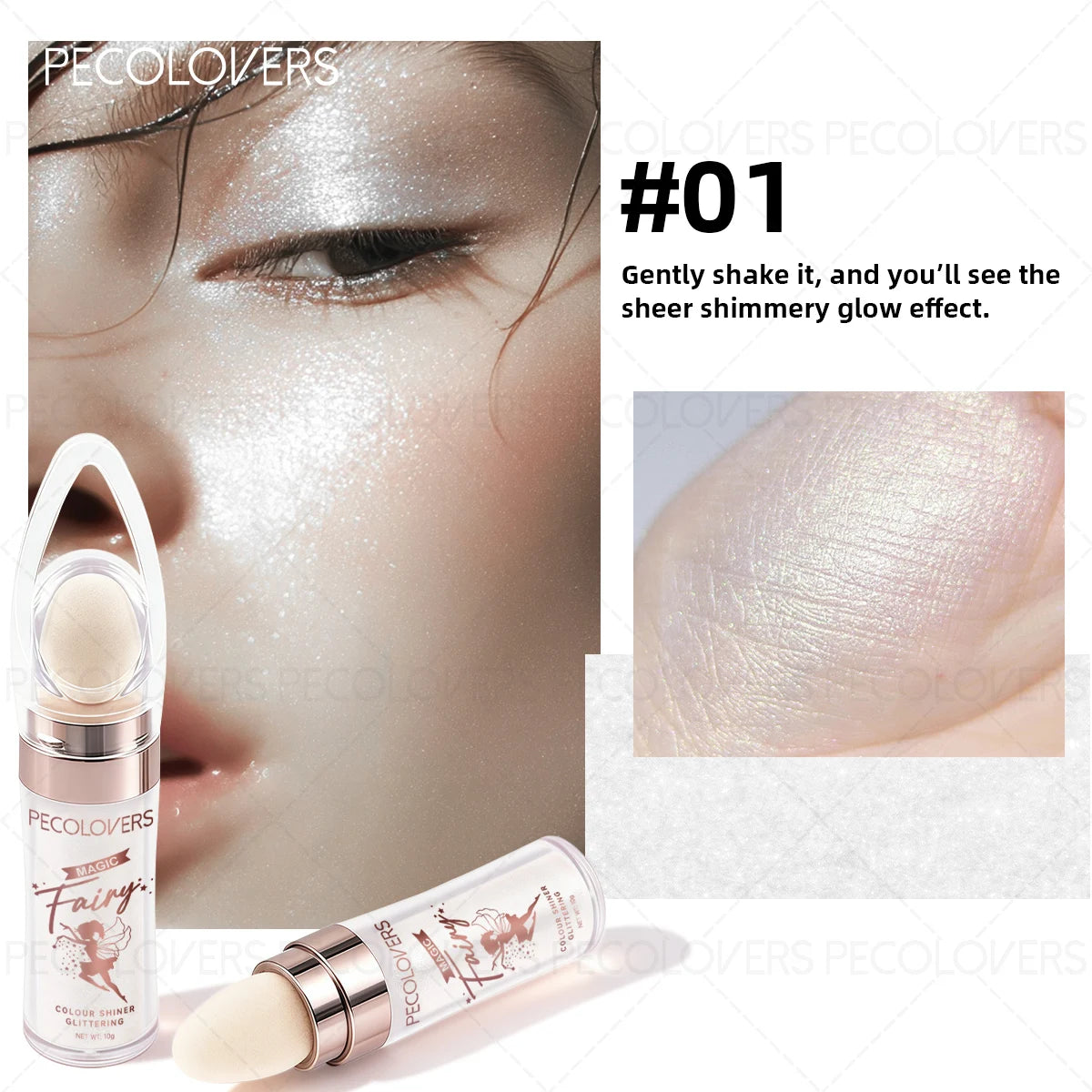 1PC Multifunctional Glitter Powder, Highlighter for Face, Body and Eyes, Brightening Glitter Powder,Suitable for Holiday Makeup Qme 01