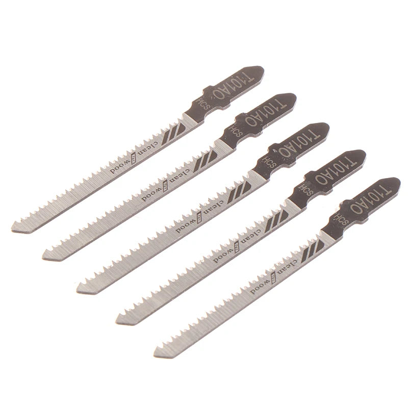5PCS T101AO T-Shank HCS Jigsaw Blades Curve Cutting Saw Blades For Wood Plastic. Qme