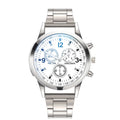 Fashion Men Luxury Watches Mens Business Stainless Steel Casual Quartz Watch For Male Wristwatch Relogio Masculino Qme WHITE