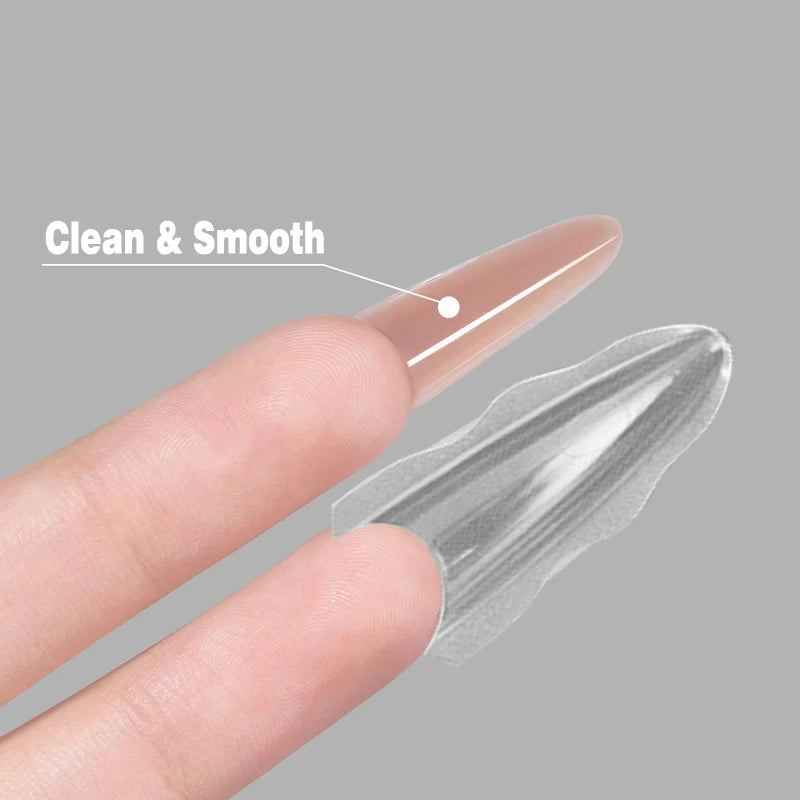 Sandwich Dual Nail Forms 180pcs 15size NEW 2025 Extensions-Dual Forms Coffin Almond Nail Forms Manicure Top Mold Bottom Mold Qme