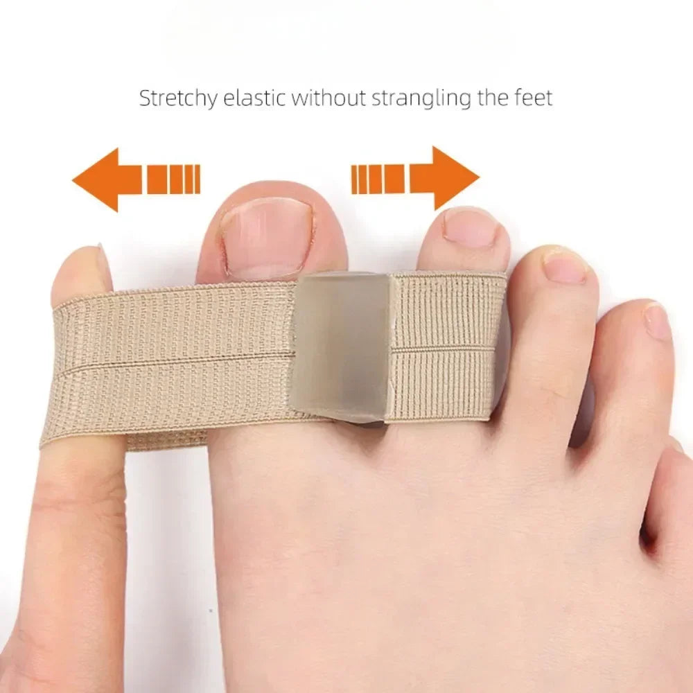 1/2Pc Two Toe Separator Hallux Valgus Bunion Corrector Orthotics Feet Bone Thumb Adjuster Correction Pedicure Feet Straightener Qme
