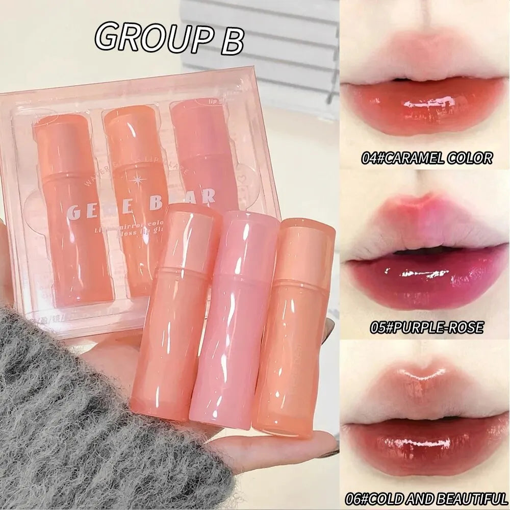 Gege Bear Light Mirror Water Gloss Lip Glaze Moisturizing Valentine's Qme GX1135-B