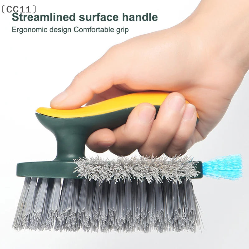 CC114 1 V-shape Crevice Scrubber Brush Kitchen Bathroom Tile Floor Qme