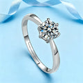 Couple gift fine 925 Sterling Silver moissanite Rings for women crystal adjustable size Fashion party engagement wedding Jewelry Qme resizable