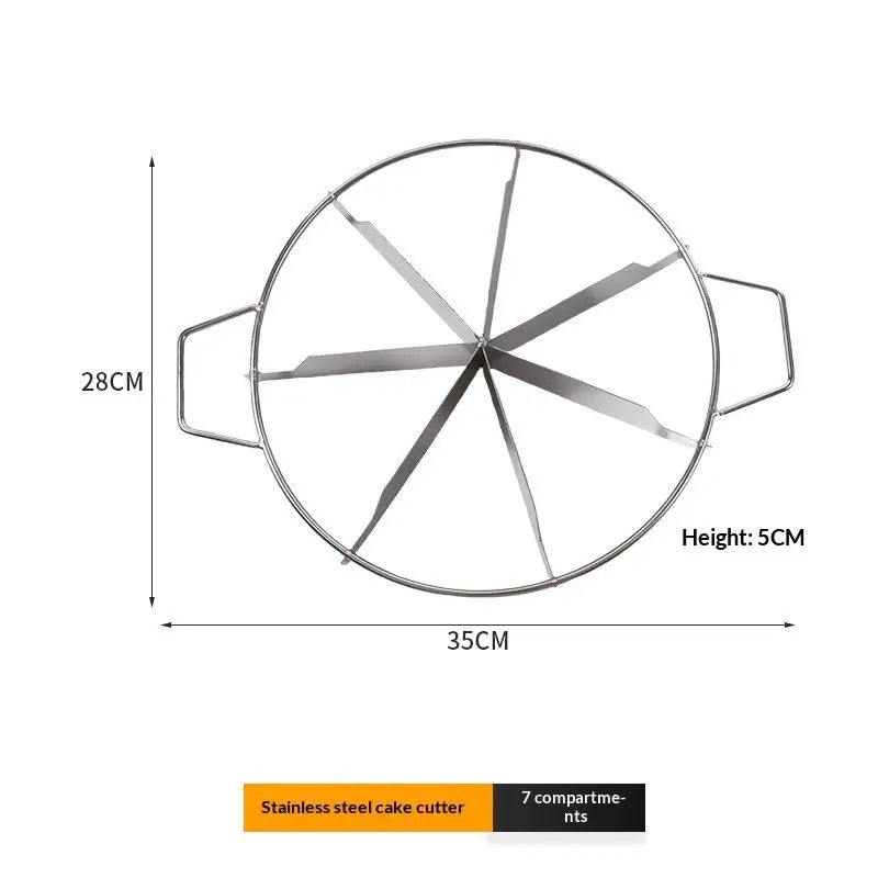 Cutter Slicer Stainless Steel Pastry Portion Marker Pizza Pie Divider Qme 7 grids