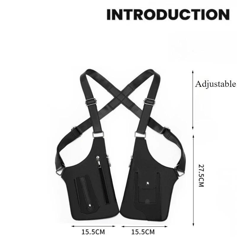 Men's Retro Strap Underarm Satchel Multi-functional Outdoor Bag Qme