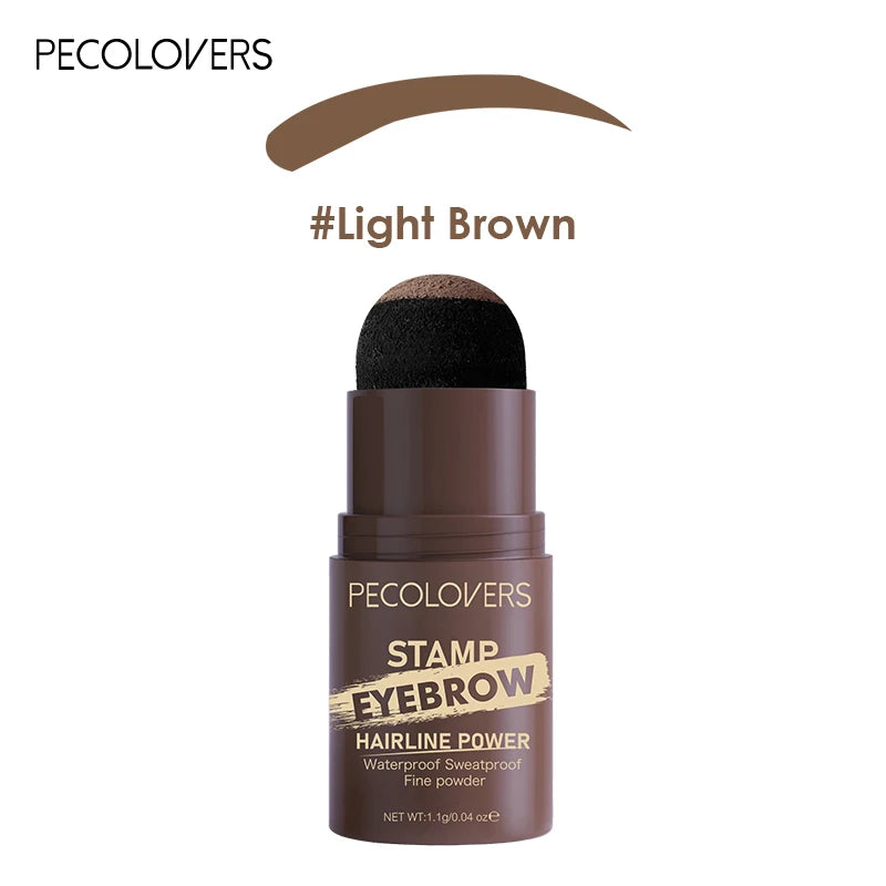 3 in 1 Eyebrow Stamp, Long-lasting Waterproof Perfect Eye Brows Stencil, Retouching The Face Hairline Contour Fine Powder Qme 02