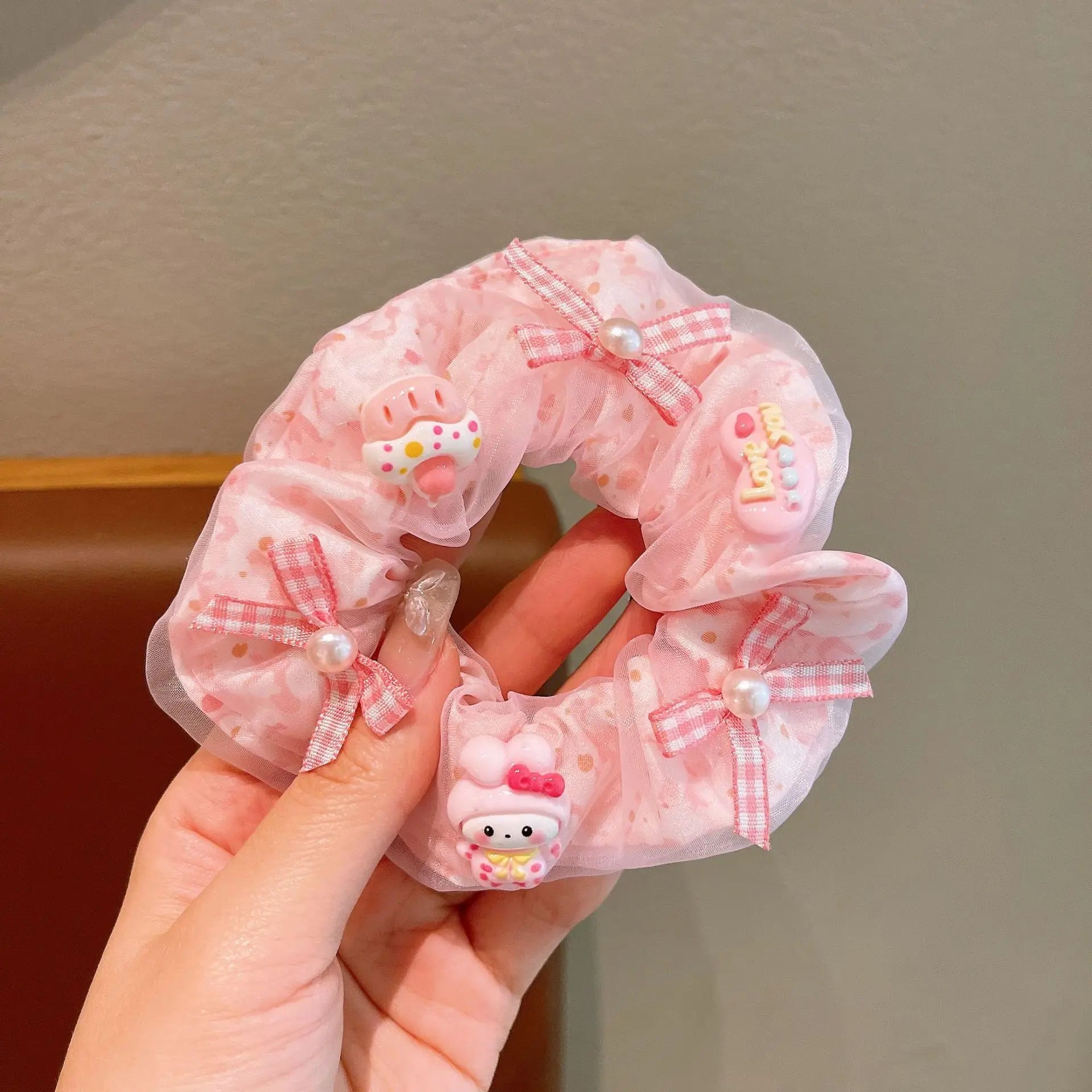 Hello Kitty Kuromi Hair Accessories, Melody School Hair Ties—Excellent Elasticity, Gentle on Hair Qme 4