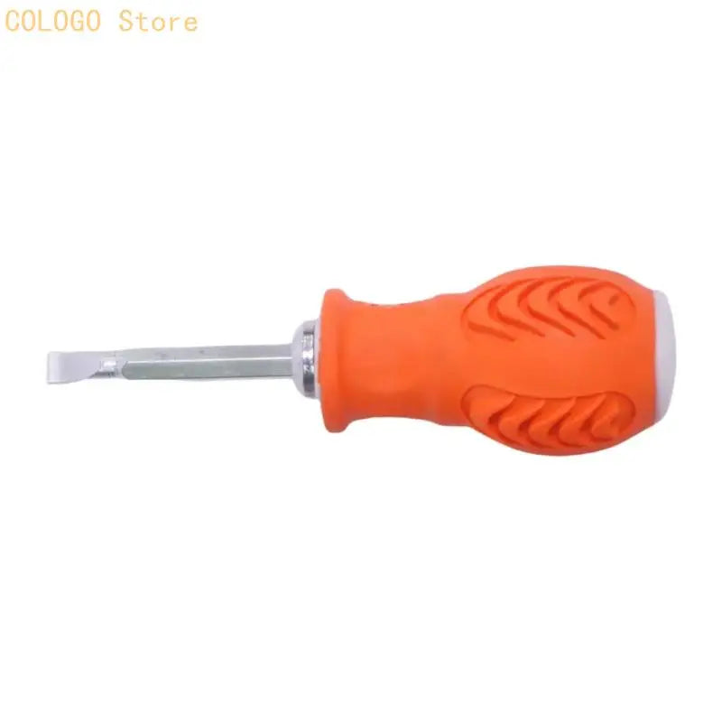Steel Slotted Screwdriver Enhanced Grip Detachable Bit Design Home Qme