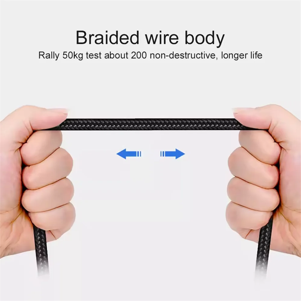 40W 5A USB To Type C Fast charge Weave Data Cable 90 Degree Phone Charger Cable For iPhone Xiaomi Huawei USB Charging Data Wire Qme