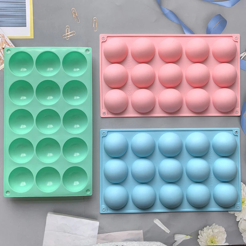 Eco-friendly Silicone Mold 3D Ball Round Half-sphere DIY Baking Qme