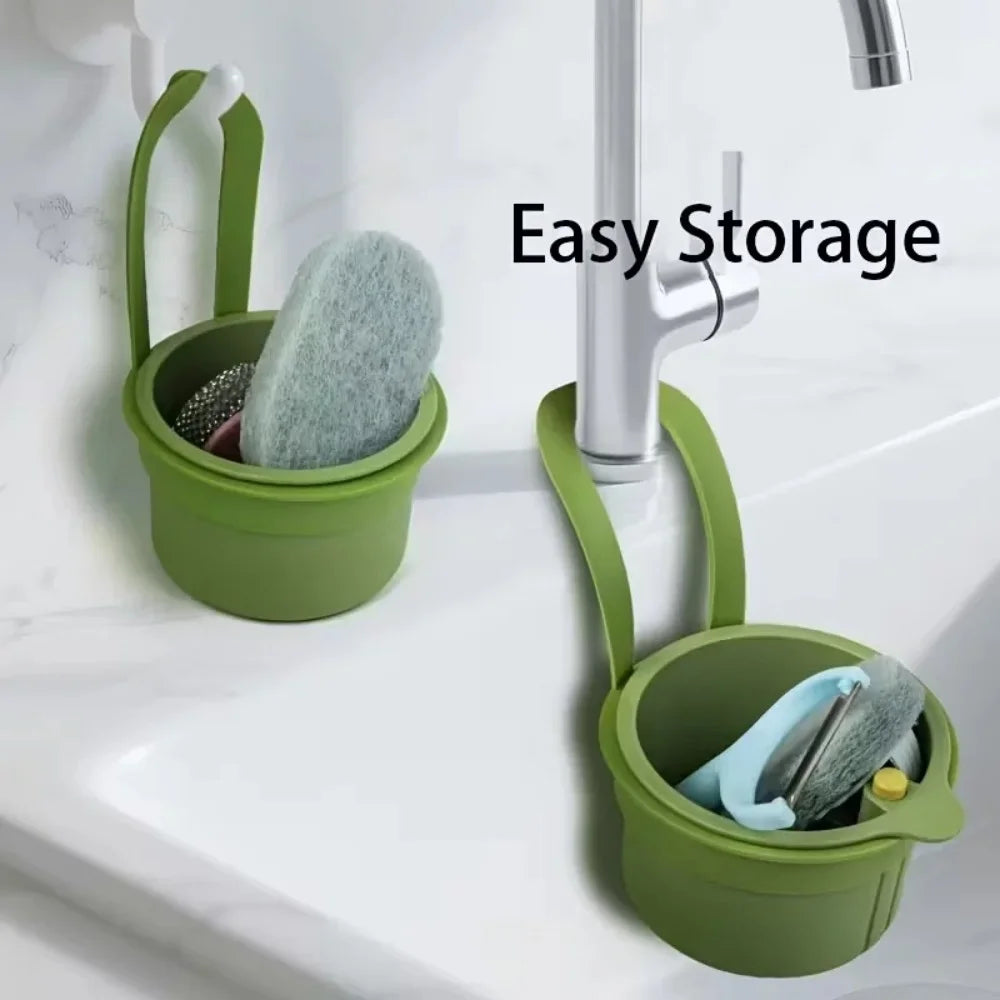 Kitchen Press-Type Drain Basket Food Strainer & Sink Organizer For Wash Fruit Restaurant Bar Buffet Use Hangable Filter Basket Qme